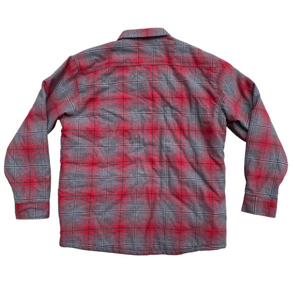 Rugged Elements Insulated Plaid Flannel Shirt Jacket Sz L Utility Heavyweight - Picture 8 of 13